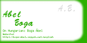 abel boga business card